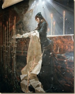 Erzsébet királyné Deák Ferenc ravatalánál_300x