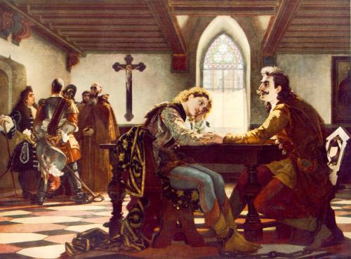 Madarász Viktor: Zrínyi és Frangepán a siralomházban” (1864)