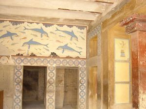Delfines freskók a királynő szállásáról