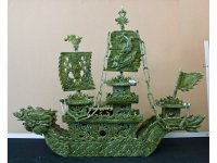 Kézzel faragott jade hajó