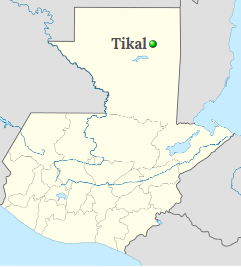 Tikal elhelyezkedése