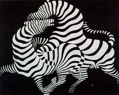 Vasarely: Zebrák