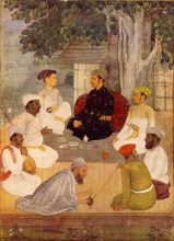 India 16th century Mughal miniature