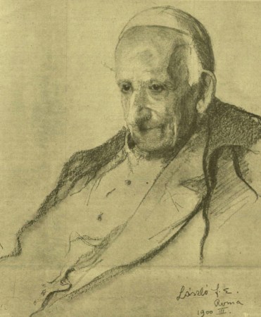 László Fülöp: XIII. Leó pápa arcképe, 1900