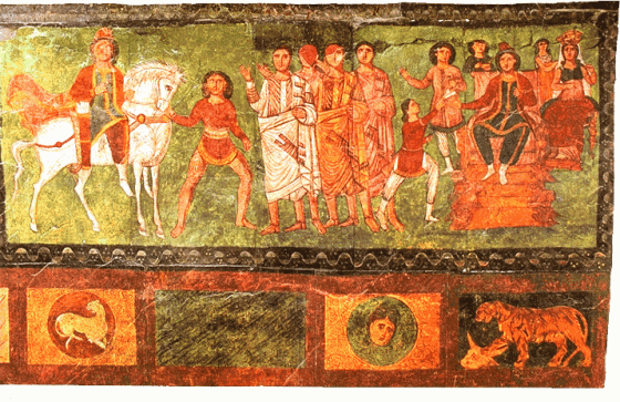 Dura Europos, freskórészlet Dura Europos