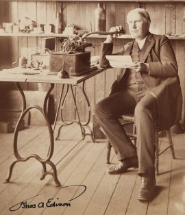 Thos Edison Photograph Signed