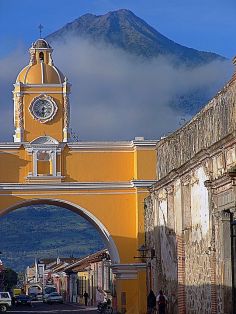 Saint Catherine's Gate and the Agua volcano