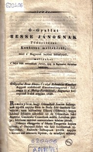 First report by John Besse