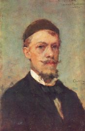 self-portrait by Deák-Ébner Lajos, 1883