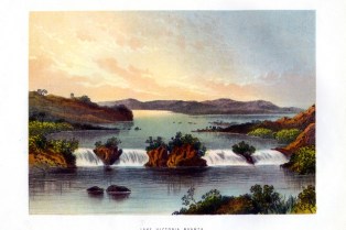 'Lake Victoria Nyanza', c1840-1900. Lake Victoria is 68,800 square kilometres (26,560 square miles) in size, making it the continent's largest lake, the largest tropical lake in the world, and the second largest fresh water lake in the world in terms of surface area. Located between Tanzania, Uganda and Kenya, in 1858 it was documented by Richard Speke, in his search for source of the River Nile. (Photo by The Print Collector/Print Collector/Getty Images)