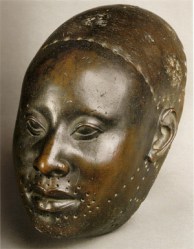 Yoruba bronze head