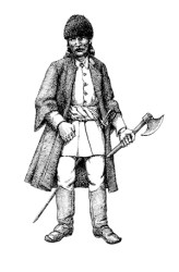 zékely warrior from Csíki. Drawing by Rezső Haáz based on the description of Luigi Ferdinando Marsigli at the end of the 17th century. It is owned by the Haáz Rezső Museum. II. Prince Mihály of the Highlands is a Szekler warrior from Csíki. Drawing by Rezső Haáz based on the description of Luigi Ferdinando Marsigli at the end of the 17th century. It is owned by the Haáz Rezső Museum.