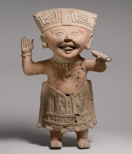 A ceramic figure from the Veracruz culture that radiates an ancient Mexican style