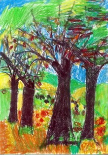 End of summer - Children's drawing