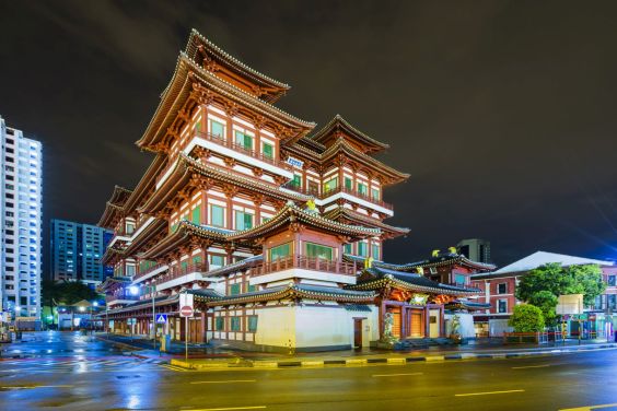 Buddha tooth temple in Singapore