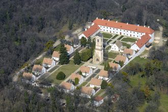 Majk - monastery aerial photo