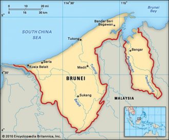 Map of Brunei