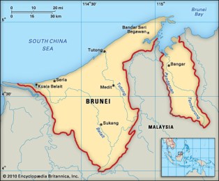 Map of Brunei