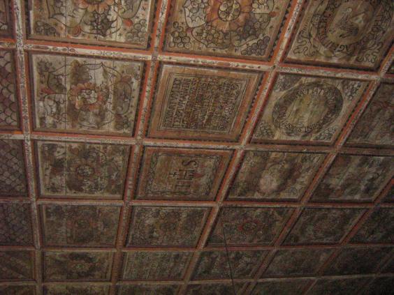 Coffered ceiling of Gelence church