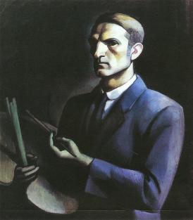 János Kmetty: Palette self-portrait 1912 Oil on canvas, 91 x 79 cm Deák Collection, City Gallery, Székesfehérvár