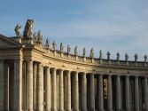 Detail of the arcade line of St. Peter's Square by Bernini