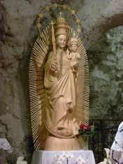 Statue of the Blessed Virgin in the Rock Church of Our Lady of Hungary