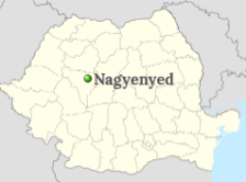 Nagyenyed's position on the map of Romania