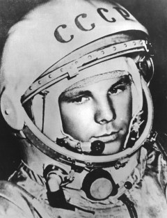 Yuri Gagarin is a Soviet-Russian astronaut, the first man in outer space