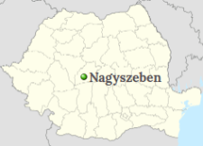 Sibiu location on the map of Romania