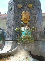 The Zsolnay Fountain in Pécs (detail)