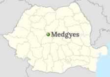 Mediaș Position on the map of Romania