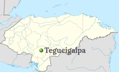 Location of Tegucigalpa