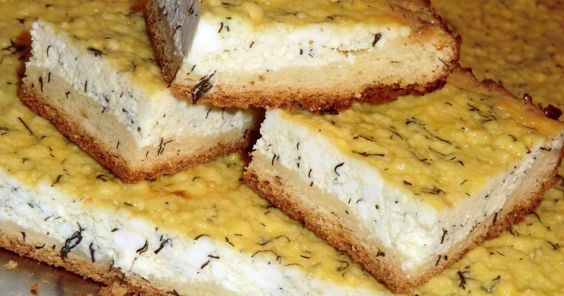 Cottage cheese pie with dill