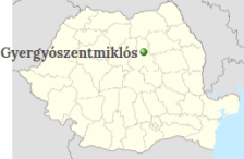 Gheorgheni on the map of Romania