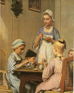 Albert Anker: Children's breakfast