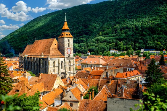 The center of Brasov, including the black church