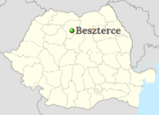 Position of Bistrița on the map of Romania