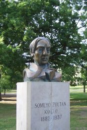 Bust of Zoltán Somlyó in City park, Budapest