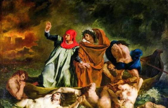 Dante and Virgil's Journey to Hell Picture of Delacroix