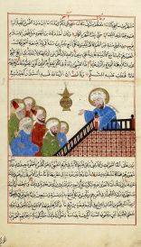 Prophet Muhammad during a sermon