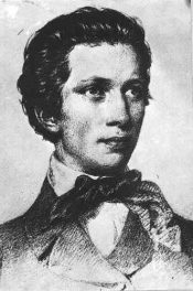 Portrait of János Vajda in his youth