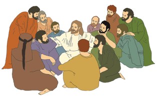 Jesus and his disciples