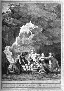 Ouvrier-Oudry-La Fontaine-Le satyre et le passant.