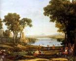 The wedding of Isaac and Rebekah is a painting by Claude Lorrain