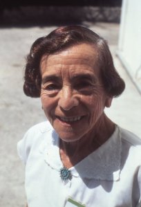 Catalog#: Barnothy Madeleine B1.  Madeleine Barnothy at the International Astronomical Union (IAU) Meeting #104 in Crete on September 1, 1982.  Scanned on January 18, 2007 from the John Irwin Slide Collection #569-33.  Credit:  AIP Emilio Segre Visual Archives John Irwin Slide Collection.