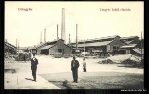 A diósgyőri vasgyár képes levelezőlapon 1908-ban