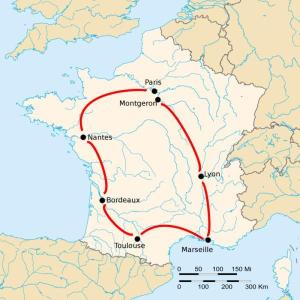 1903-as Tour de France útvonala